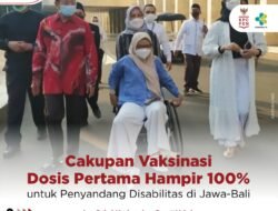 Cakupan Vaksinasi Dosis Pertama Hampir 100% untuk Penyandang Disabilitas di Jawa-Bali
