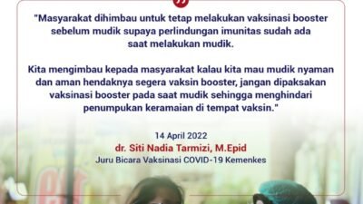 Antibodi Terbentuk 1-2 Minggu Pasca Vaksinasi, Pemudik jangan Tunda Vaksinasi Booster!