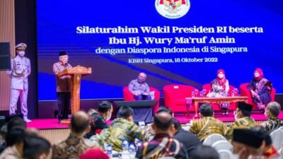 Dari Singapura, Di Tengah Badai Global, Wapres RI : “Saya Harap, Diaspora Indonesia di Luar Negeri Dapat Mainkan Peranan Sebagai “Hamzah Wasal” , Apa Itu ?