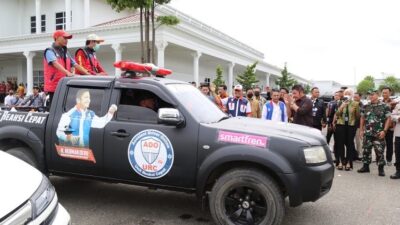 Gubernur  Lepas Keberangkatan  Tim URC ADO  Beri Bantuan  Korban Gempa Cianjur