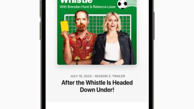 Apple News umumkan kembalinya podcast After the Whistle with Brendan Hunt dan Rebecca Lowe, Musim kedua After the Whistle mengikuti turnamen Piala Dunia Wanita