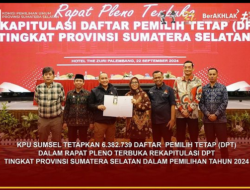 KPU Sumsel Tetapkan DPT Pilkada 2024