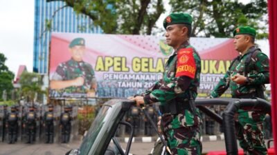 Panglima Kodam II/Sriwijaya Pimpin Apel Gelar Pasukan Pengamanan Pilkada Serentak 2024