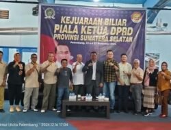 Kejuaraan Biliar Piala Ketua DPRD Sumatera Selatan 2024 Dimulai, Andie Dinialdie Targetkan Emas di PON Mendatang