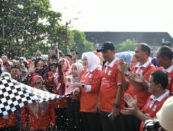 Ribuan Masyarakat Banyuasin Ikut Jalan Sehat