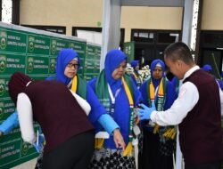 Tuntaskan Gelombang I, 443 Jemaah Kloter 10 Embarkasi Palembang Meluncur ke Tanah Suci