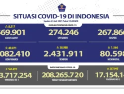 Pasien Sembuh Capai Angka Tertinggi Melebihi 38 Ribu Orang Per Hari & Kumulatifnya Tembus 2,4 Juta Orang