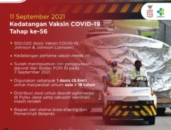 Tahap ke-56: Kedatangan Pertama Kali Vaksin COVID-19 Johnson & Johnson (11 September 2021)