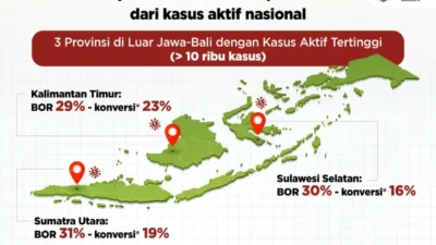 Kasus COVID-19 Luar Jawa-Bali Meningkat BOR Tetap Terkendali