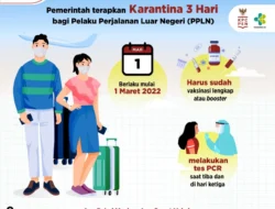 Datang dari Luar Negeri, Karantina Cukup 3 Hari