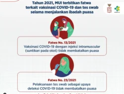 Vaksinasi COVID-19 dan Tes Swab Tidak Batalkan Puasa
