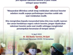 Antibodi Terbentuk 1-2 Minggu Pasca Vaksinasi, Pemudik jangan Tunda Vaksinasi Booster!