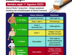 Syarat Pelaku Perjalanan Dalam Negeri Berlaku sejak 11 Agustus 2022