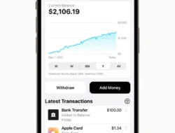Rekening Tabungan Kartu Apple oleh Goldman Sachs mencapai deposit lebih dari $10 miliar