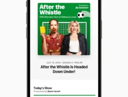 Apple News umumkan kembalinya podcast After the Whistle with Brendan Hunt dan Rebecca Lowe, Musim kedua After the Whistle mengikuti turnamen Piala Dunia Wanita