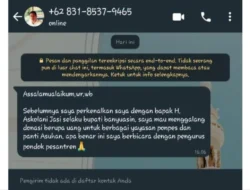 Hati – Hati Bila Dapat Pesan Singkat Atas Nama Bupati Banyuasin