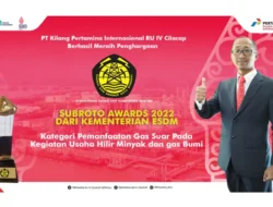 Berhasil Kembangkan Gas, Kilang Cilacap Dapat Penghargaan