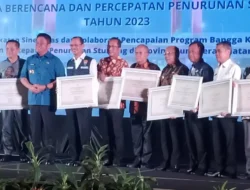 Penghargaan turunkan angka stunting untuk para daerah di Sumsel, salah satunya Kabupaten Ini