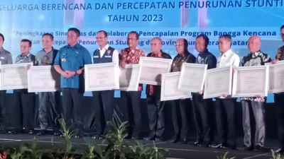 Penghargaan turunkan angka stunting untuk para daerah di Sumsel, salah satunya Kabupaten Ini