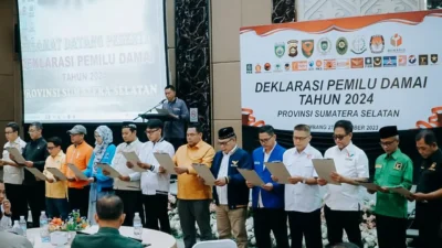 Ciptakan Pemilu Damai, Sumsel Laksanakan Deklarasi