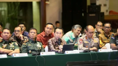 Cegah Karhutla, PJ Gubernur Sumsel Rapat Bersama Menteri