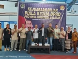 Kejuaraan Biliar Piala Ketua DPRD Sumatera Selatan 2024 Dimulai, Andie Dinialdie Targetkan Emas di PON Mendatang