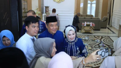 Pulang Kampung Wagub Cik Ujang Gelar Halal Bihalal Dengan Warga Lahat