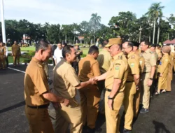 Wagub Cik Ujang Pimpin Apel Gabungan dan  Halal Bihalal Bersama Pegawai di Lingkungan Pemprov Sumsel