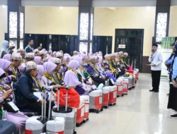 Kloter 4 Masuk Asrama Haji Sumsel, 1 Jemaah Dirujuk Ke Rumah Sakit