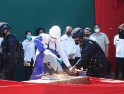 Polda dan Pemprov Sumsel Musnahkan Ratusan Pucuk Senpi Ilegal