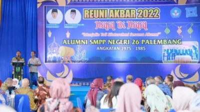 Gubernur Inginkan Para  Alumni SMPP 26 Palembang Jadi Contoh Para  Generasi Muda 