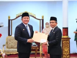 Gubernur Lantik SA Supriono Sebagai Sekda Sumsel Definitif