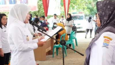 Pesan wawako saat pelantikan PMI Alang-alang lebar