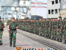 Usai Jalankan Tugas,  PAM Perbatasan Satgas Yonif Raider 142/Ksatria Jaya Tiba di Palembang