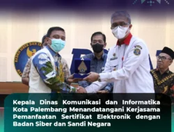 Amankan Data, Pemkot Palembang Badan Siber dan Sandi Negara Laksanakan Kerjasama
