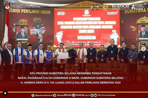 Foto : KPU Humas KPU Sumsel. Selasa 27 Agustus 2024.