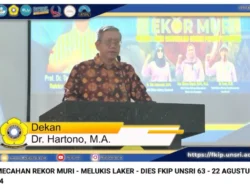 FKIP Universitas Sriwijaya Pecahkan Rekor MURI Melukis Laker Darussalam