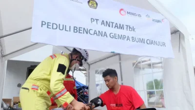 Peduli Bencana,  ANTAM Bantu Korban Gempa