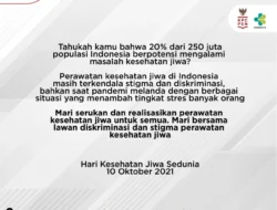 Hari Kesehatan Jiwa Sedunia (10 Oktober 2021)
