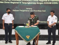 Kodam Sriwijaya Jalin Kerjasama Dengan PT KAI