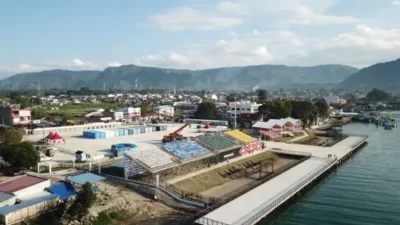 Pembangunan Venue Kejuraan Dunia F1H2O Danau Toba Capai 99,97%
