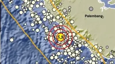 Gempa bumi dengan magnitudo (M)5,8 di pagi hari, warga Bengkulu sempat panik
