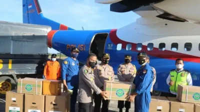 Mabes Polri Donasikan Tabung Oksigen dan Obat-Obatan ke Pangkal Pinang