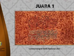 Karya Syaiful Adnan Pemenang Lomba Kaligrafi Batik Nasional 2021