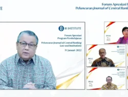 BI Luncurkan Jurnal Hukum & Kelembagaan/JCLI, Begini Manfaatnya..