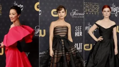 Michelle Yeoh, Lily James, & Jessie Buckley Bersinar dalam De Beers Jewellers di Critics’ Choice Awards 2023