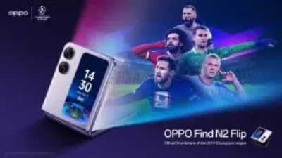 OPPO Secara Global luncurkan Find N2 Flip Baru, Smartphone Resmi UEFA Champions League