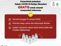 Tok! Vaksin Booster GRATIS untuk Seluruh Masyarakat Indonesia