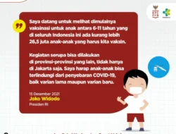Presiden Ada Kurang Lebih 26,5 Juta Anak Yang Harus Kita Vaksin