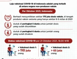 RI Jadi Negara Terbaik untuk Laju Vaksinasi COVID-19 di antara Negara Non-Produsen Vaksin